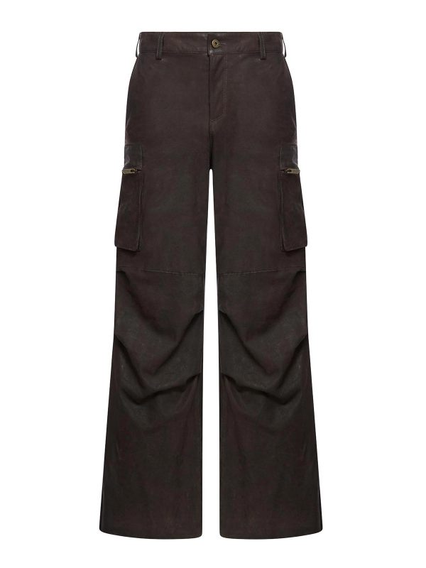 Salvatore Santoro Pantalons En Cuir - Camel