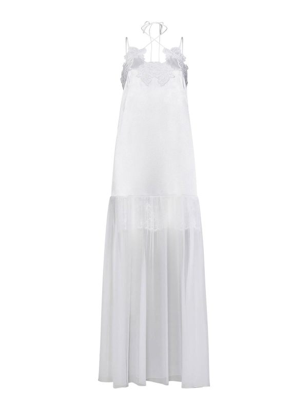 Alberta Ferretti Maxi Robe - Blanc