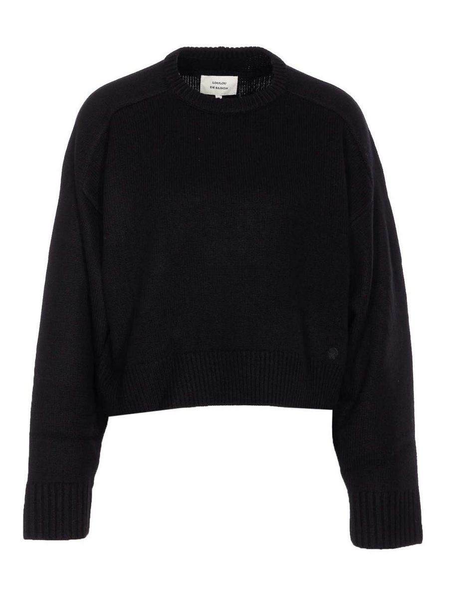 Loulou Studio Pull Col Rond - Noir