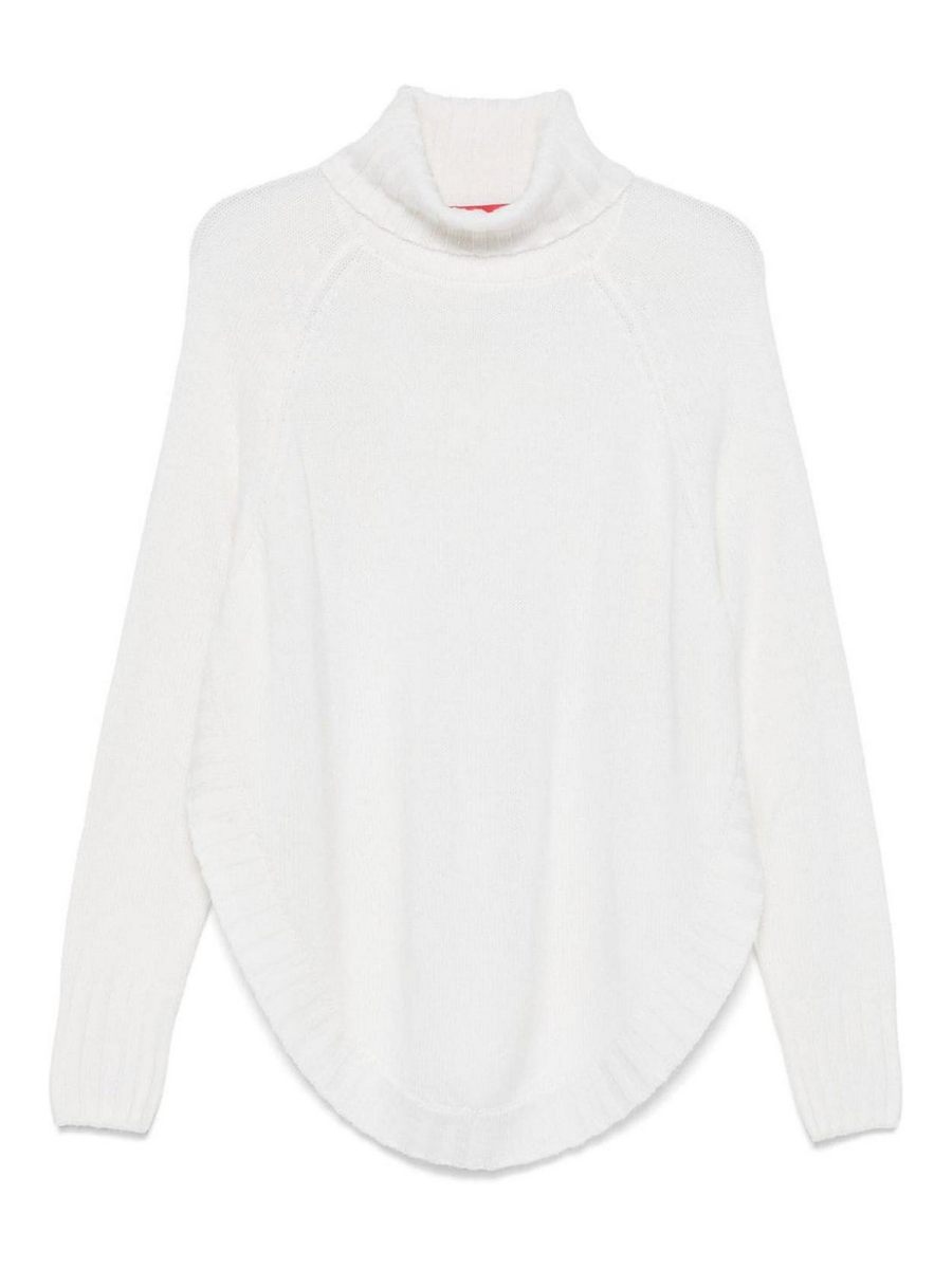 Wild Cashmere Pull Col Rond - Blanc