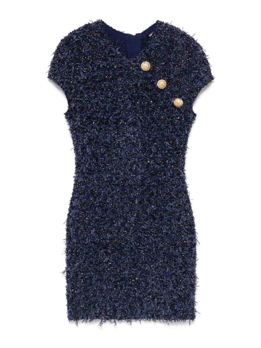 Balmain Robe Courte - Bleu