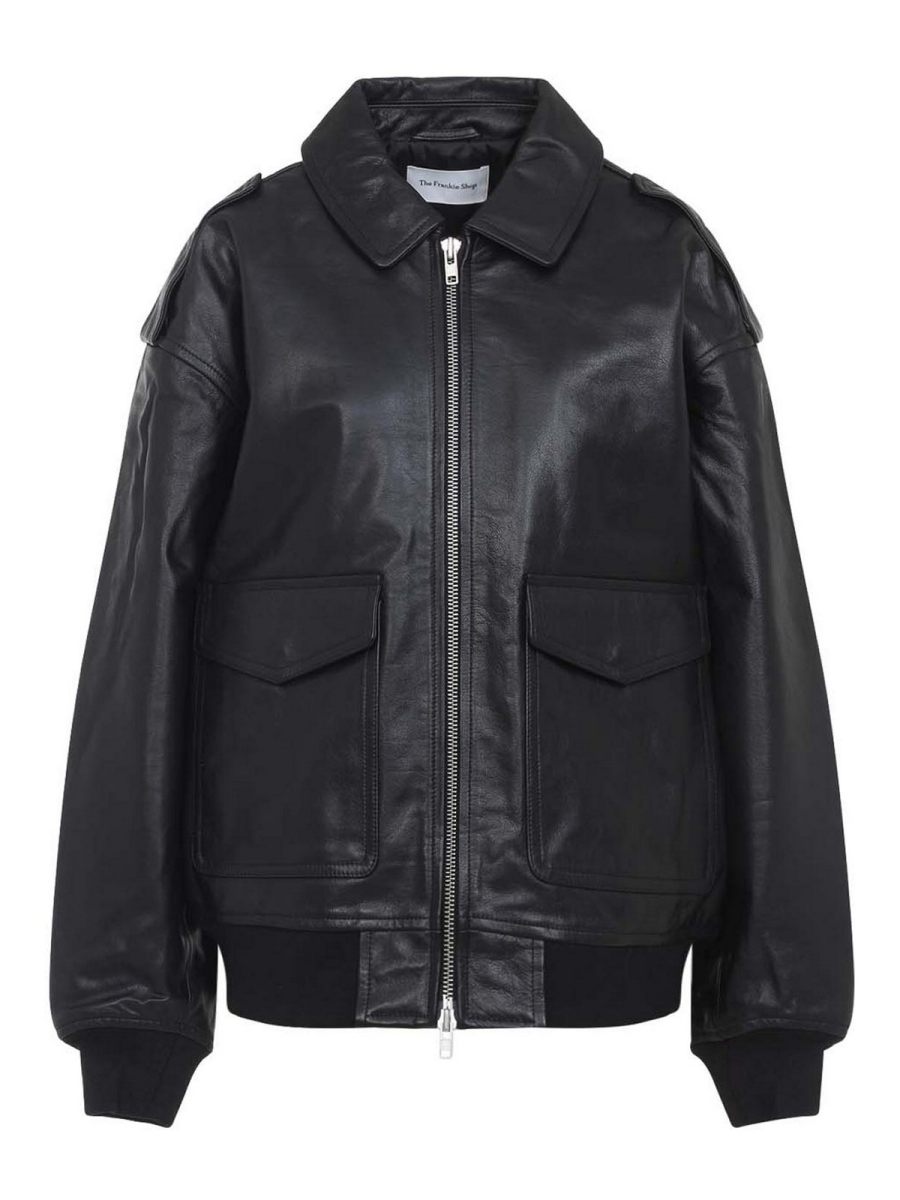 The Frankie Shop Blouson En Cuir - Noir