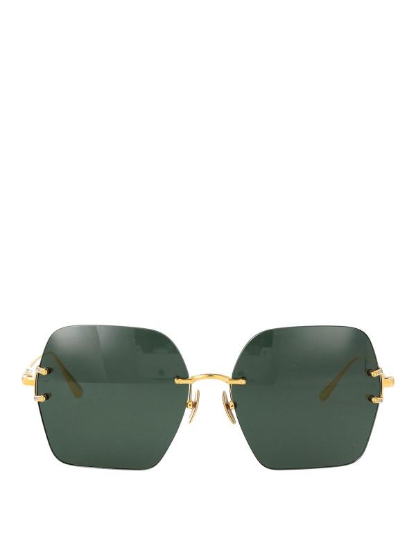 Linda Farrow Lunettes De Soleil - Or