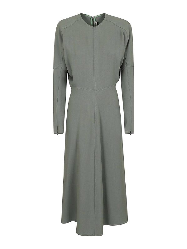 Victoria Beckham Robe Au Genou - Vert