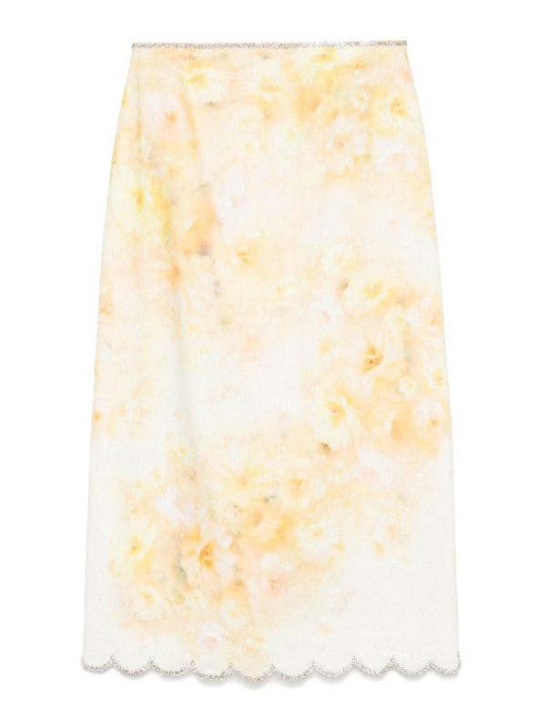 Zimmermann Jupe Midi - Jaune