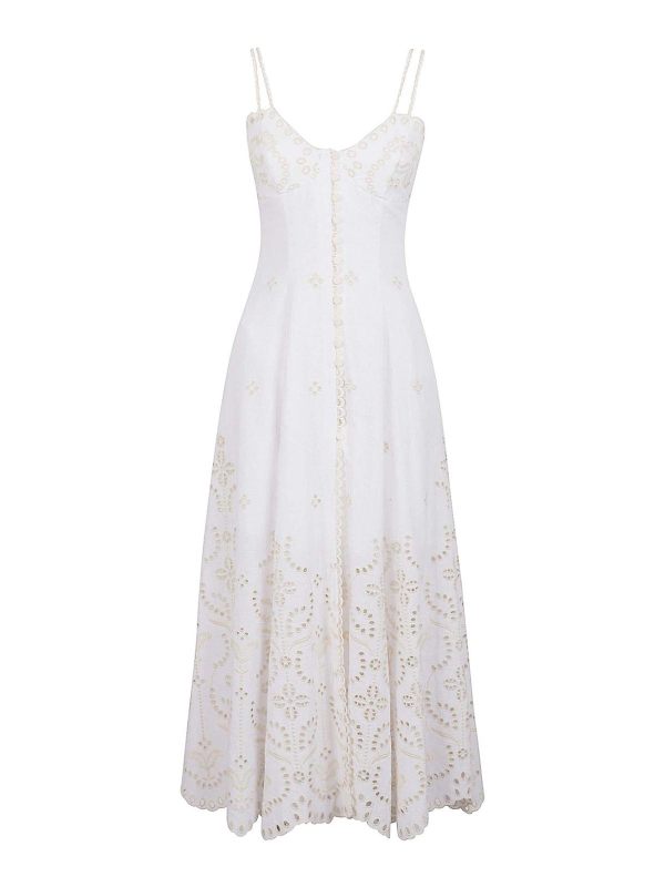 Charo Ruiz Robe Au Genou - Blanc