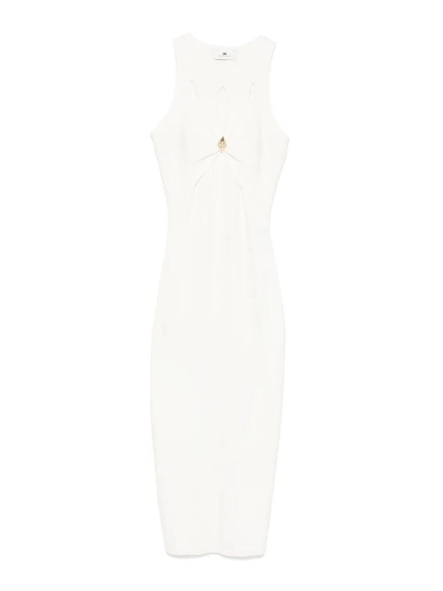 Elisabetta Franchi Robe Au Genou - Crème