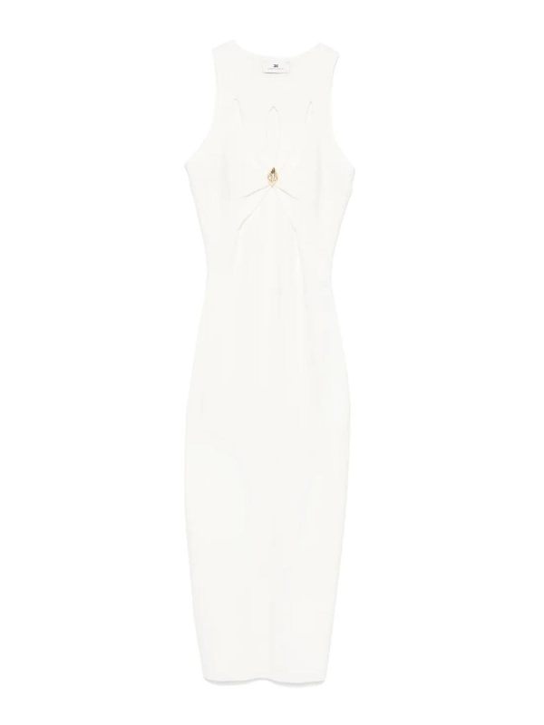 Elisabetta Franchi Robe Au Genou - Crème