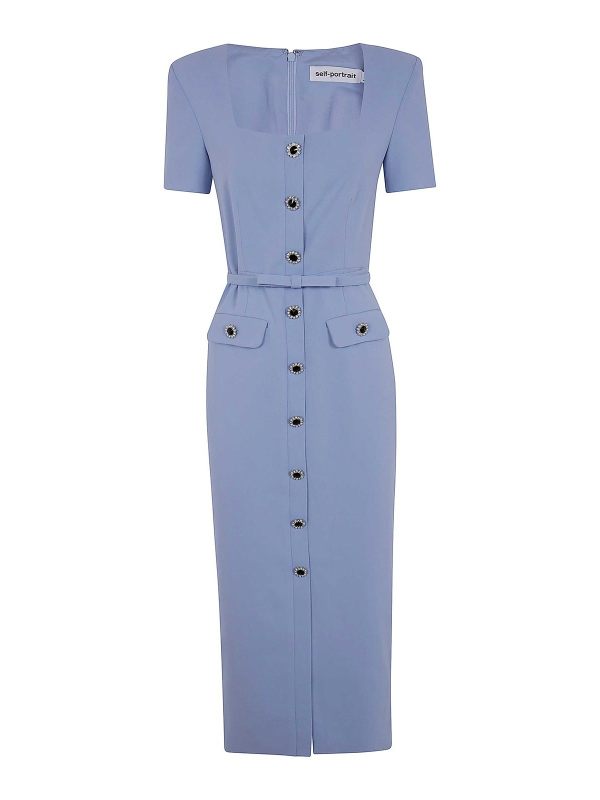 Self Portrait Maxi Robe - Bleu