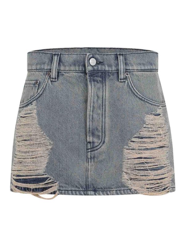 Acne Studios Jupe Midi - Foncé Délavé