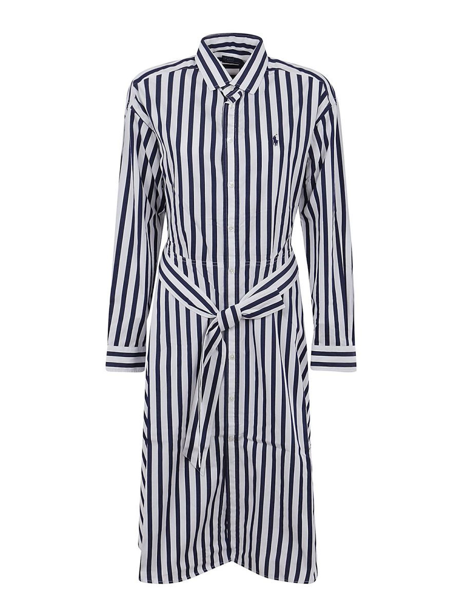 Polo Ralph Lauren Robe Au Genou - Bleu