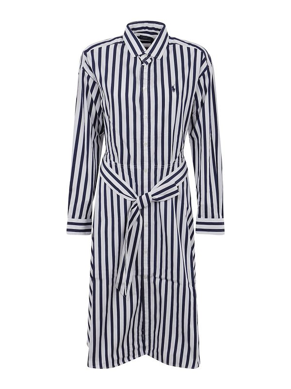 Polo Ralph Lauren Robe Au Genou - Bleu