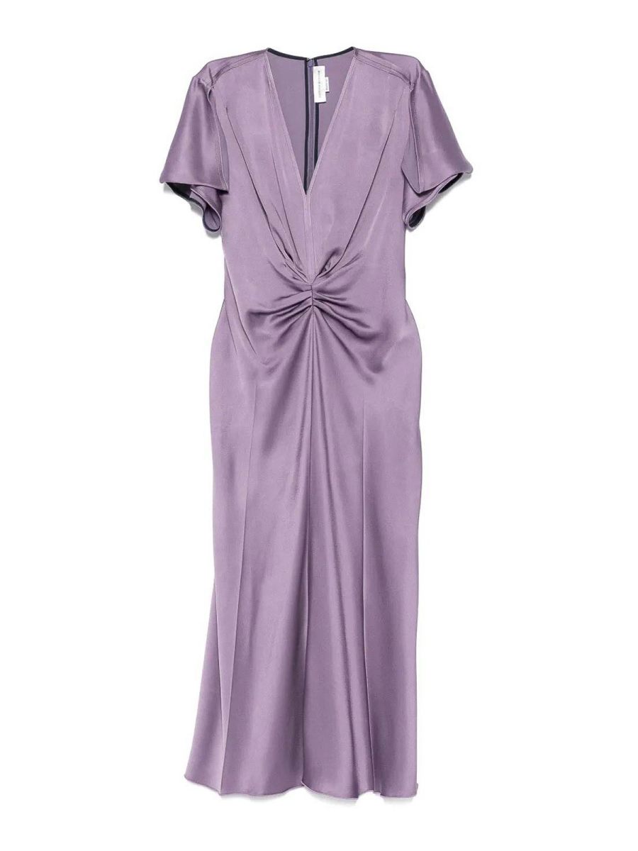 Victoria Beckham Robe Au Genou - Violet