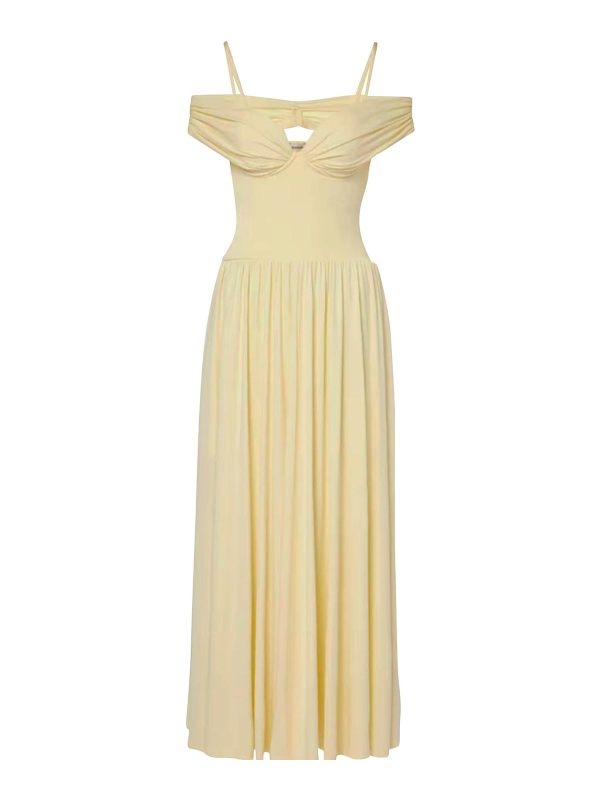 Jonathan Simkhai Robe Au Genou - Jaune