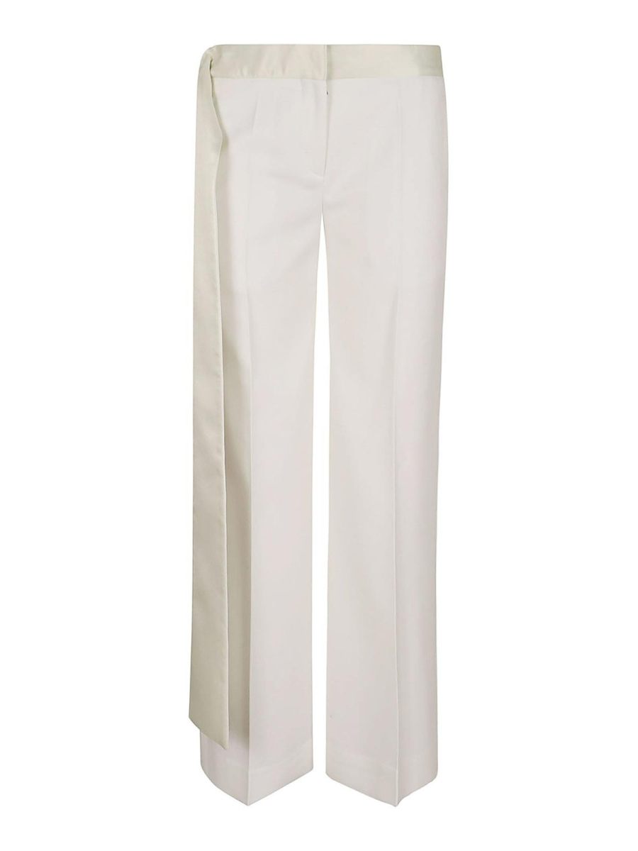 Victoria Beckham Pantalons Décontractés - Blanc