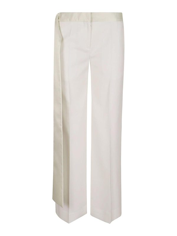 Victoria Beckham Pantalons Décontractés - Blanc