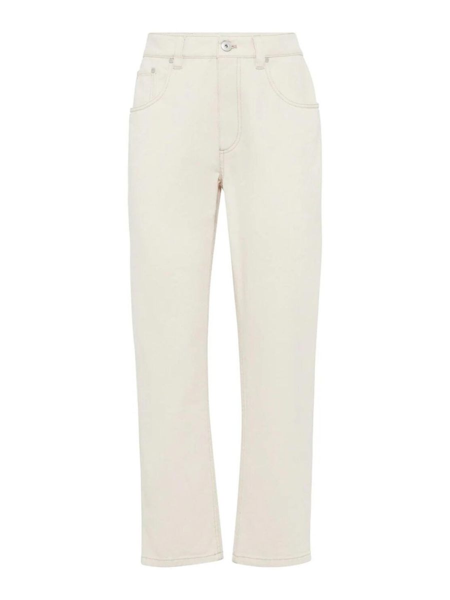 Brunello Cucinelli Jean Droit - Blanc