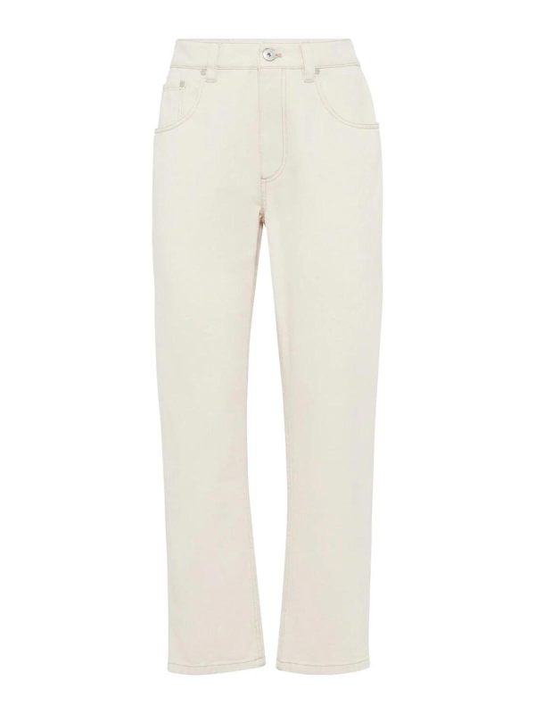 Brunello Cucinelli Jean Droit - Blanc