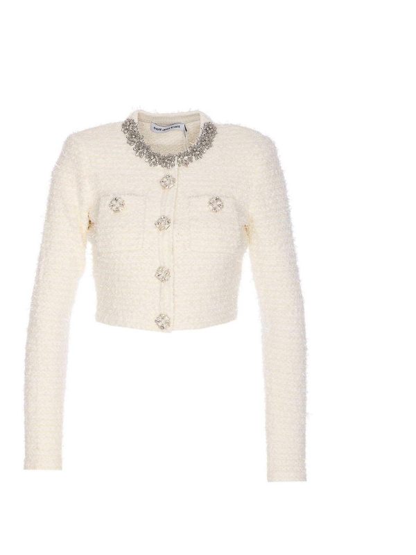 Self Portrait Cardigan - Blanc