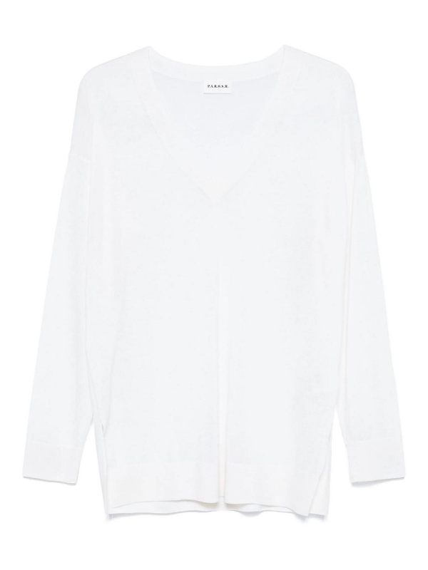 P. A.R. O.S. H. Pull Col Rond - Blanc