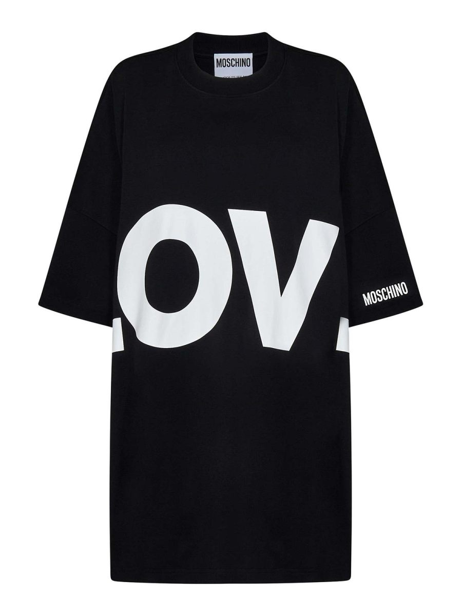 Moschino Robe Au Genou - Noir