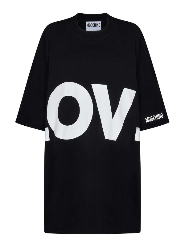 Moschino Robe Au Genou - Noir