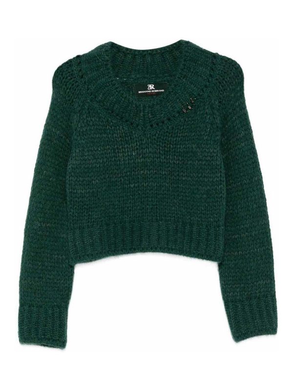 Ermanno Scervino Pull Col Rond - Vert