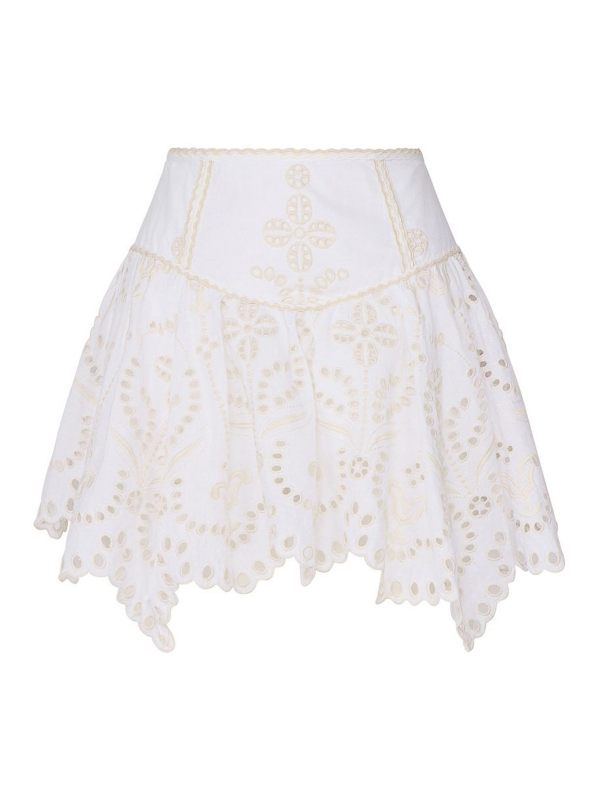 Charo Ruiz Jupe Midi - Blanc