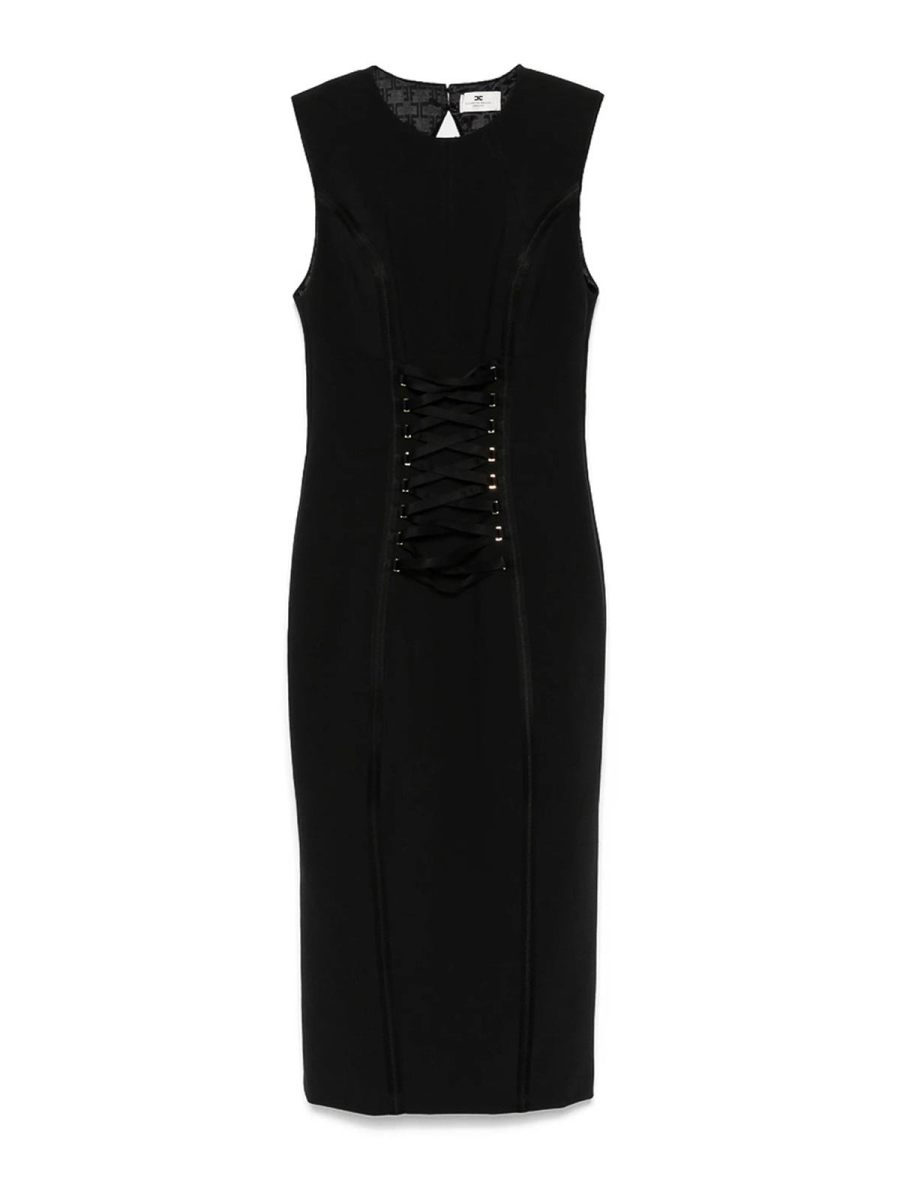 Elisabetta Franchi Robe Au Genou - Noir