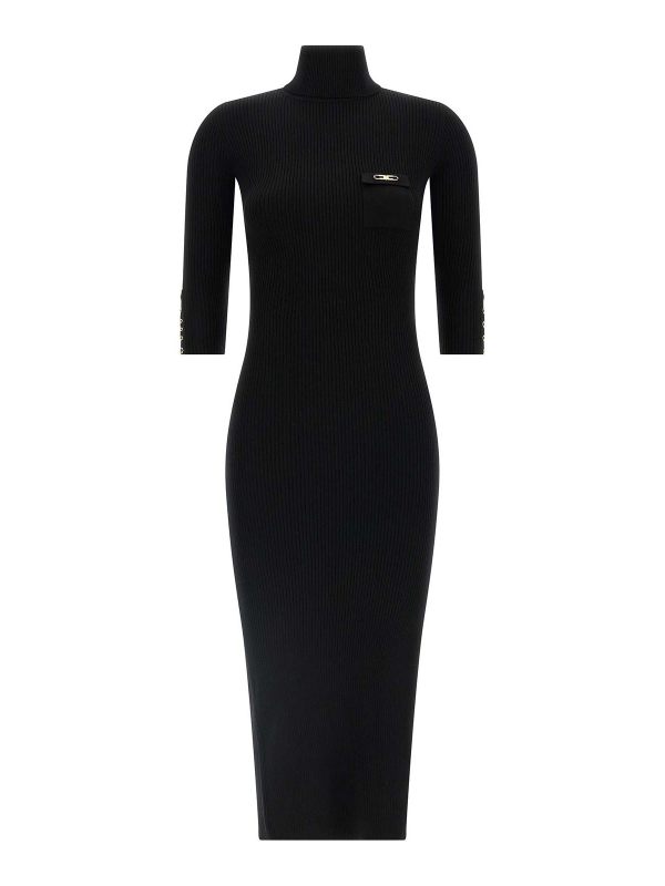 Elisabetta Franchi Robe Au Genou - Noir