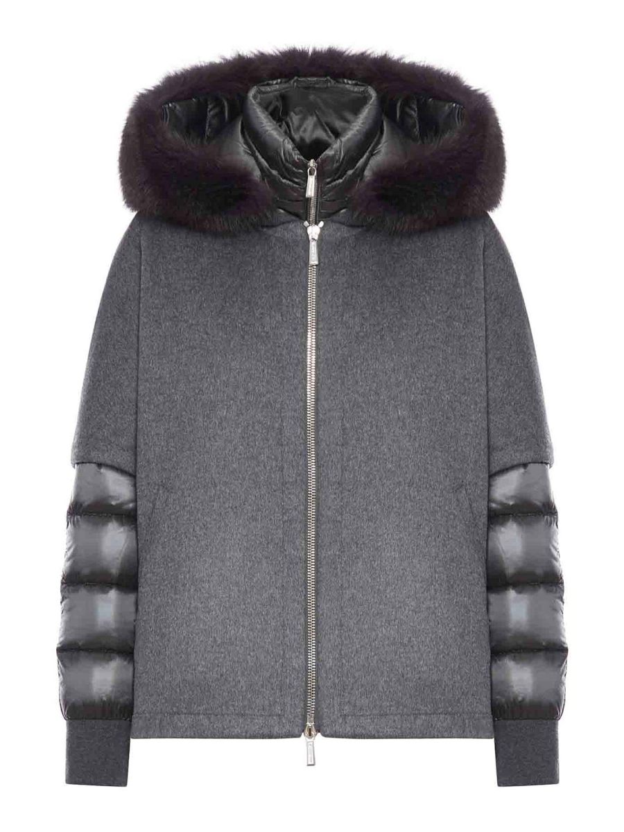 Moorer Blouson Rembourré - Gris