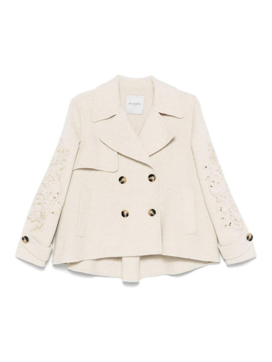 Ermanno Firenze Manteau Court - Beige