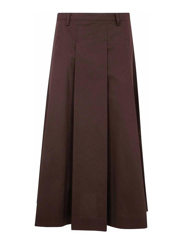 Seventy Jupe Midi - Marron