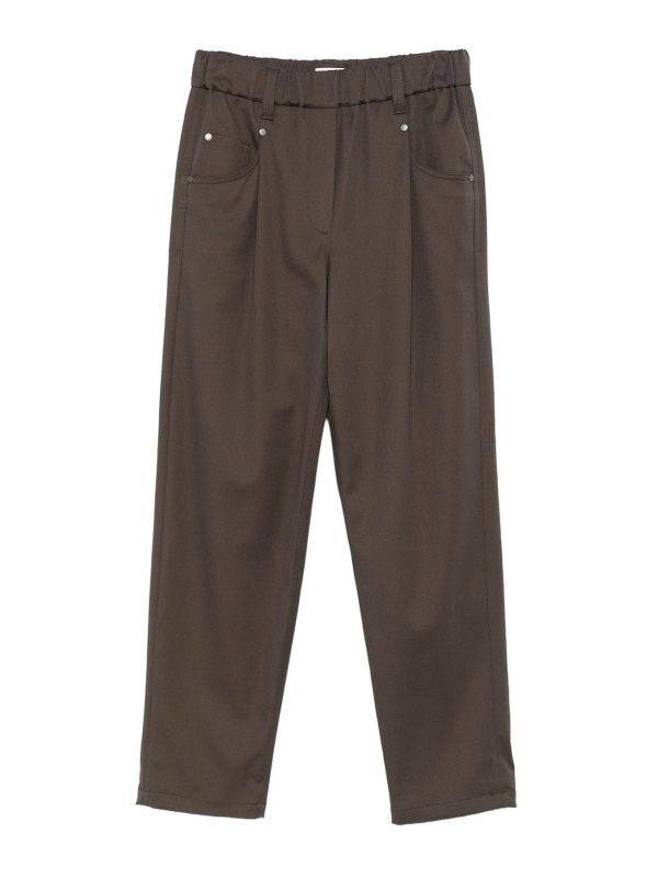 Brunello Cucinelli Pantalons Décontractés - Marron