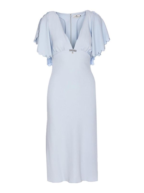 Elisabetta Franchi Robe Au Genou - Bleu