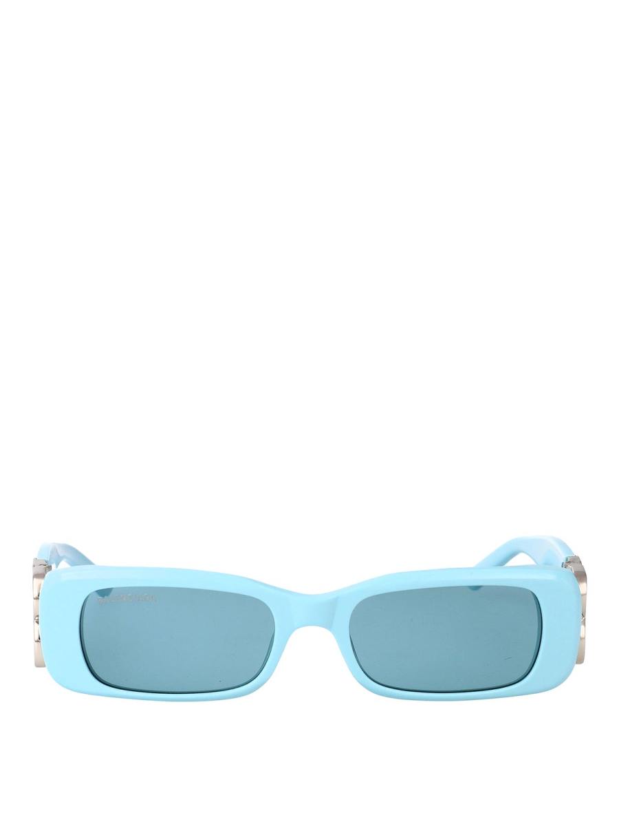 Balenciaga Lunettes De Soleil - Bleu