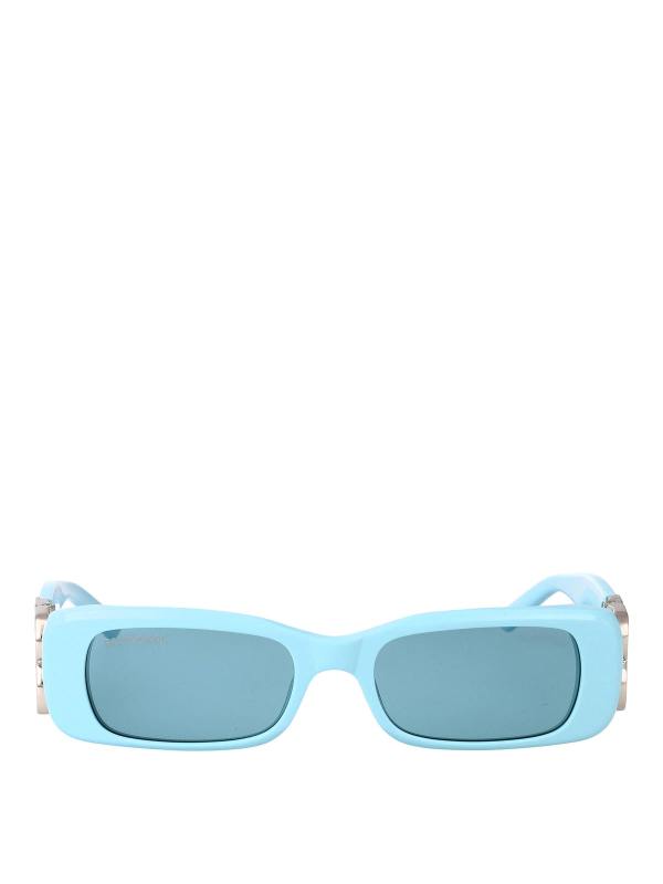 Balenciaga Lunettes De Soleil - Bleu