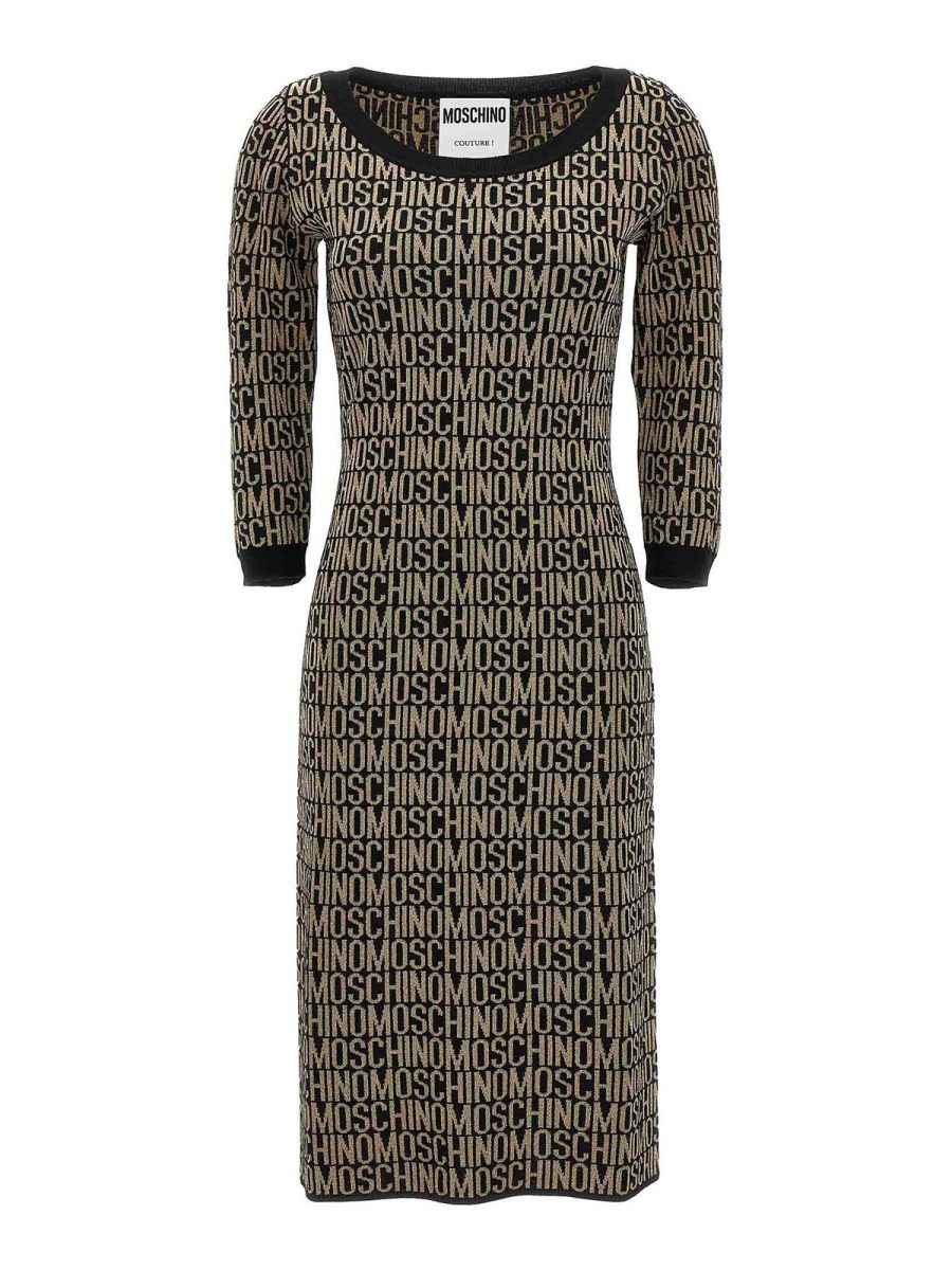 Moschino Robe Au Genou - Logo