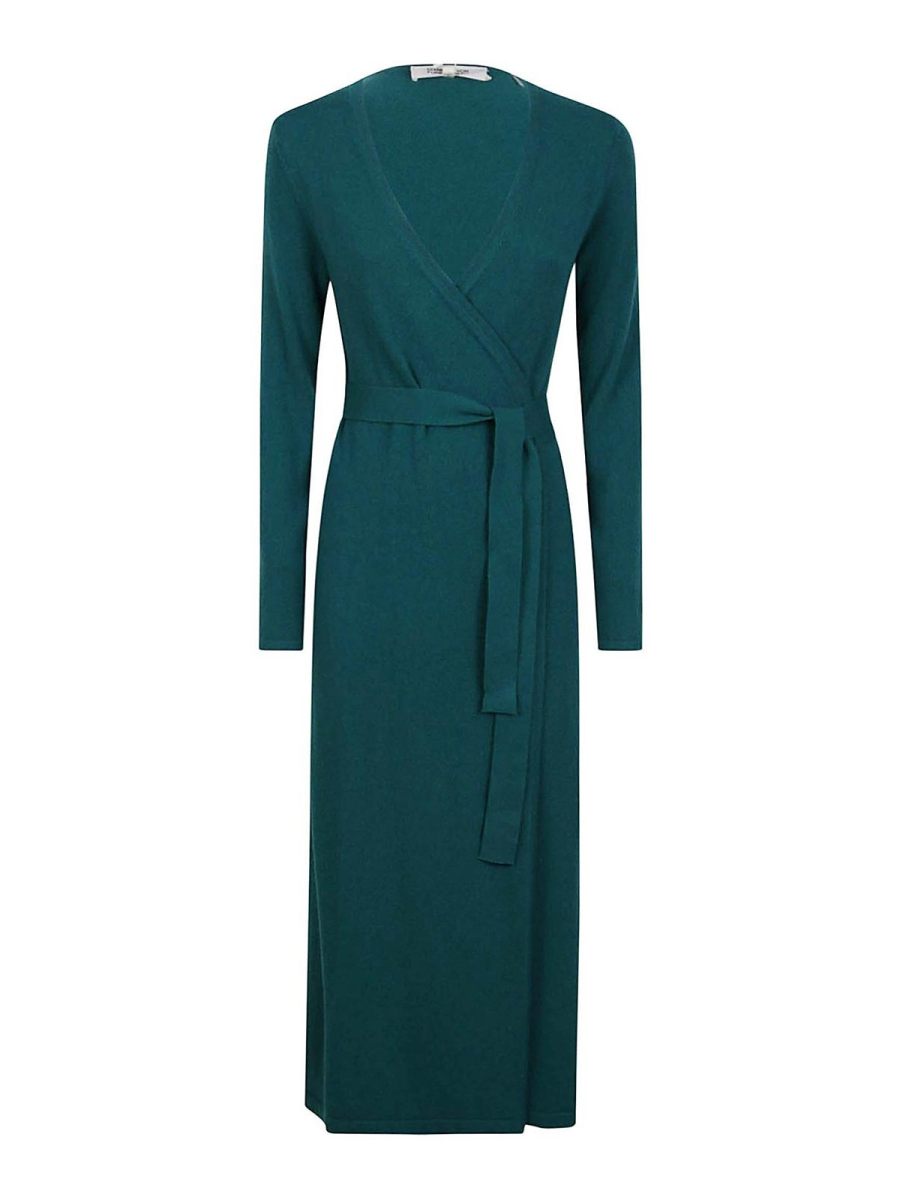 Diane Von Furstenberg Robe Au Genou - Vert