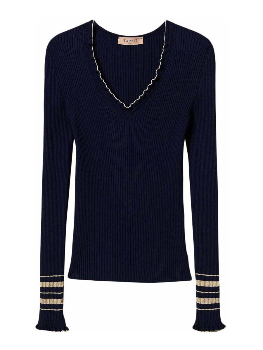 Twinset Pull Col Bateau - Noir