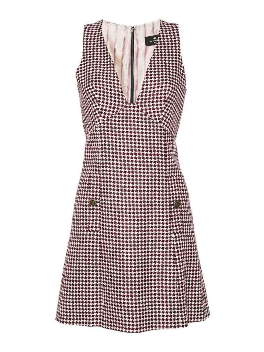 Etro Robe Courte - Rouge Brun