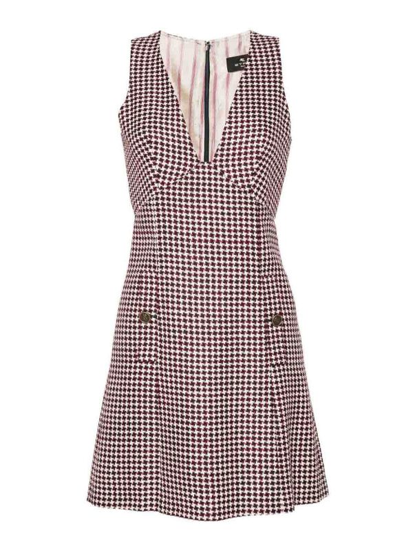 Etro Robe Courte - Rouge Brun