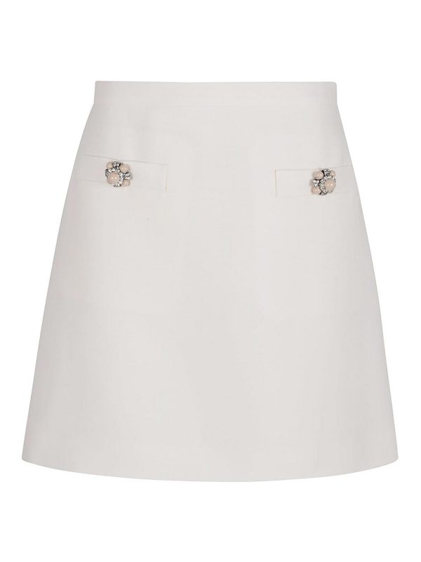 Valentino Garavani Jupe Midi - Crème