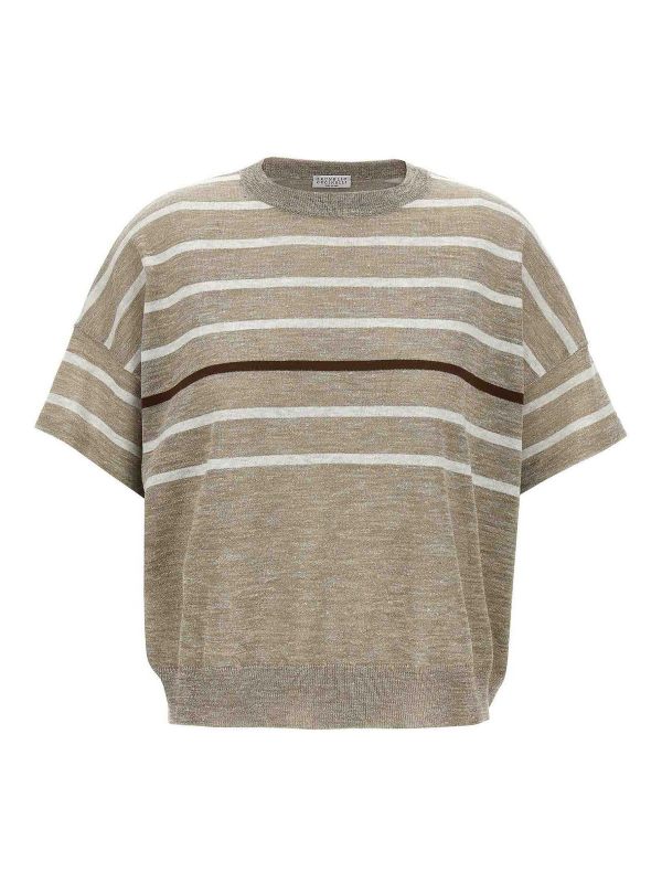 Brunello Cucinelli Pull Col Rond - Multicolore