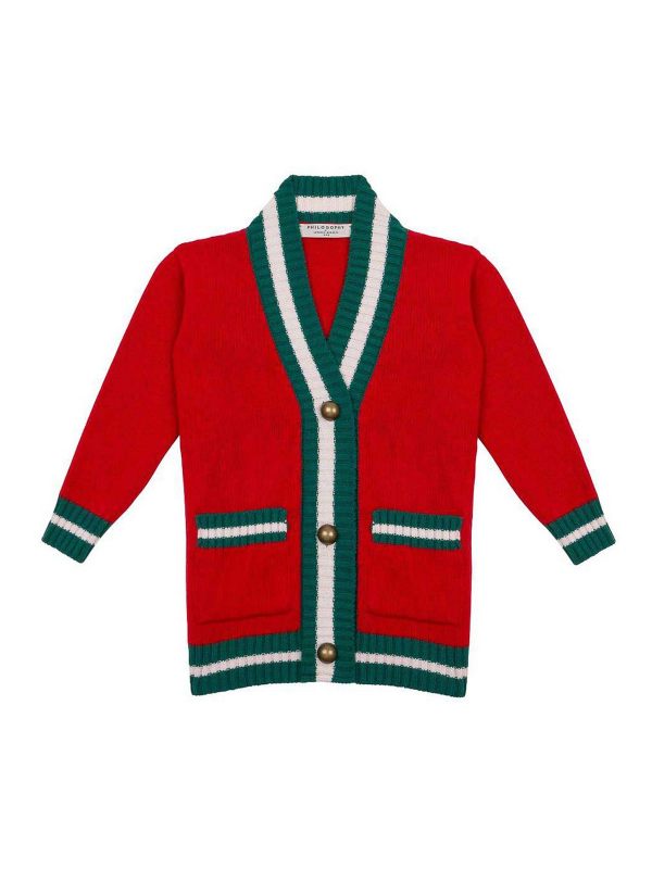 Philosophy di Lorenzo Serafini Pull Col Rond - Rouge