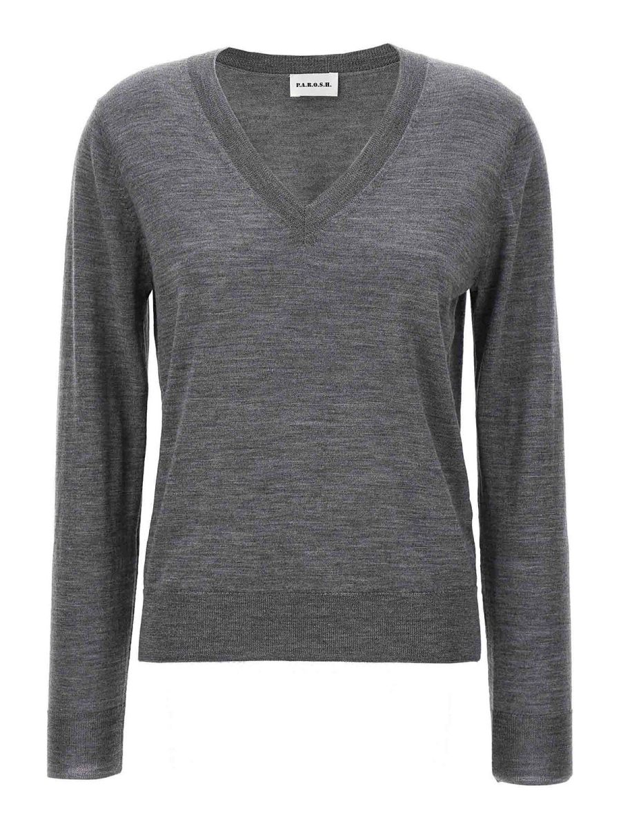 P. A.R. O.S. H. Pull À Col V - Gris