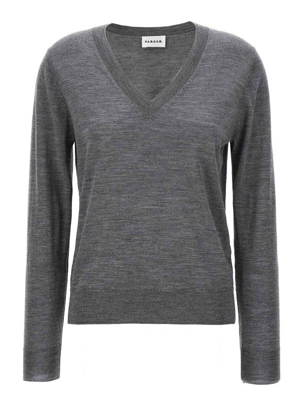 P. A.R. O.S. H. Pull À Col V - Gris
