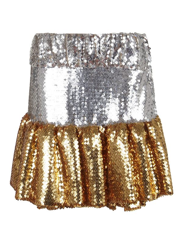 Rabanne Mini Jupe - Argent