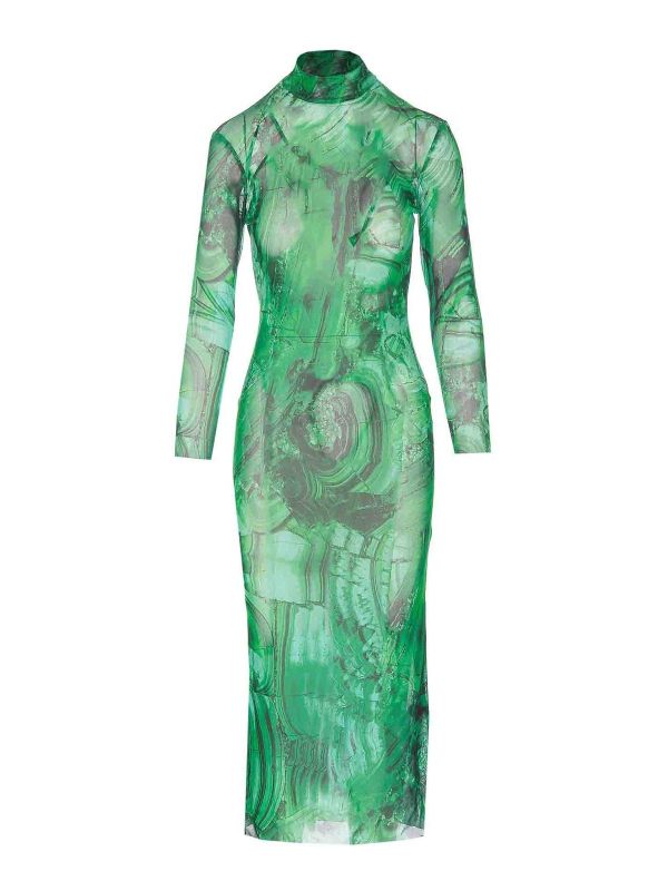 Roberto Cavalli Robe Au Genou - Vert