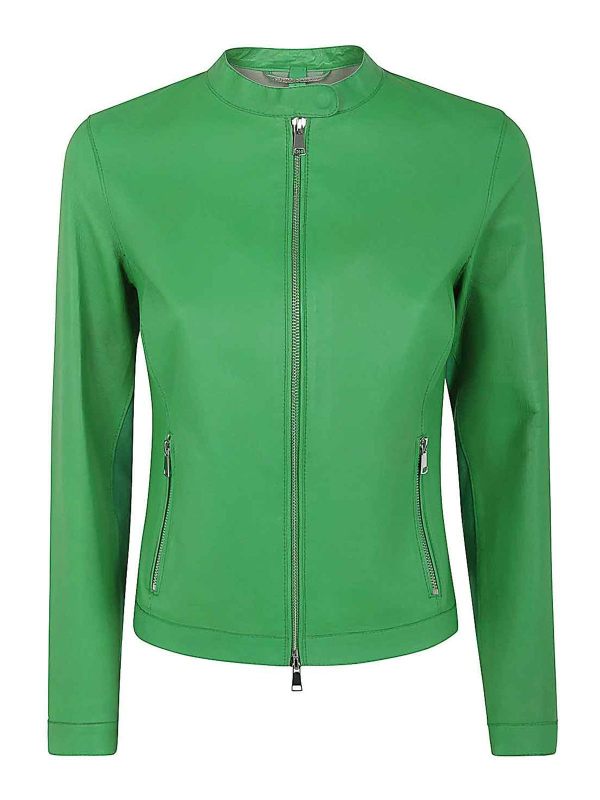 The Jackie Leathers Blouson En Cuir - Vert